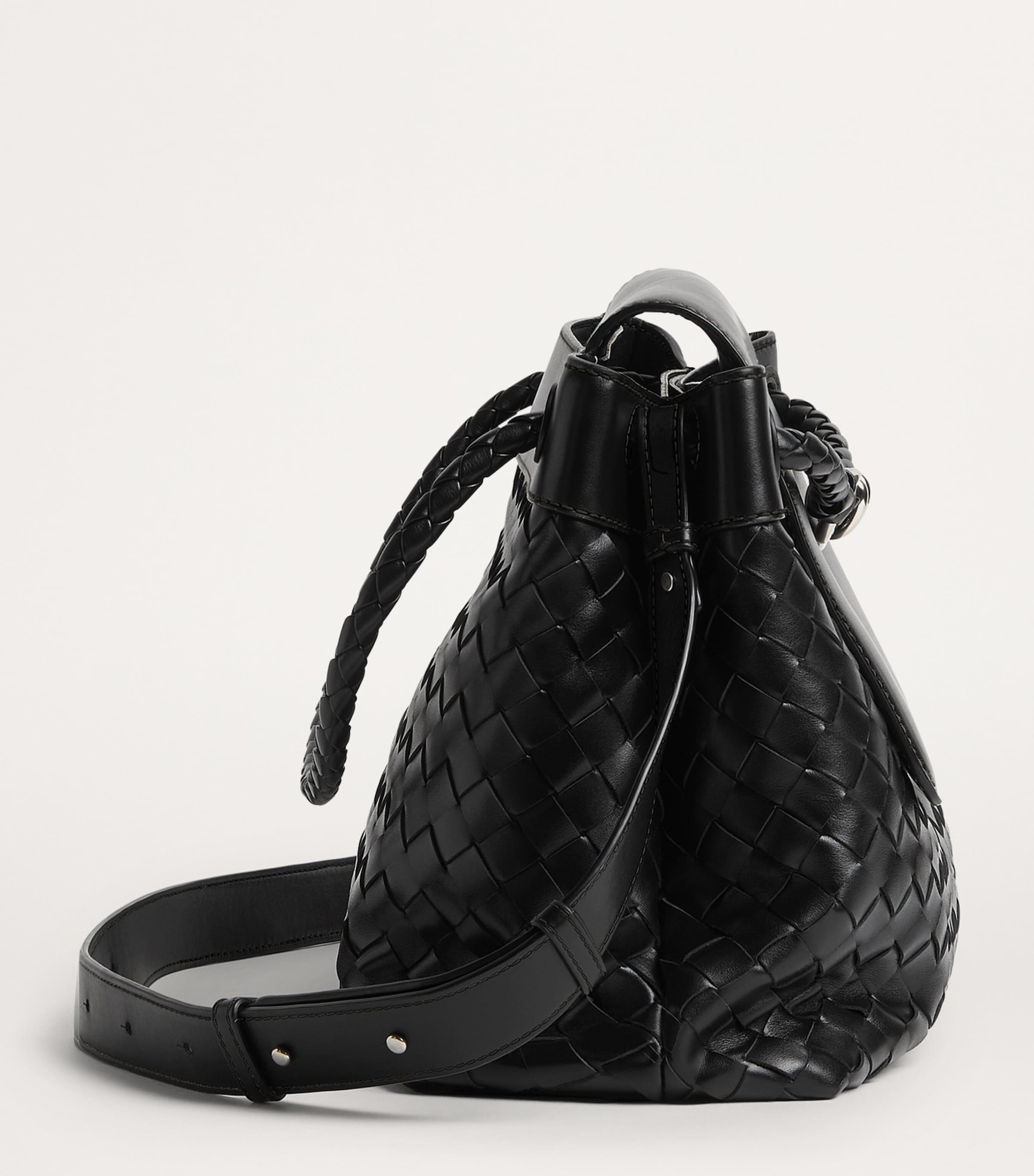 Bottega Veneta Andiamo messenger bag in calfskin with Intrecciato weave (British brand)