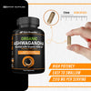 Organic Ashwagandha supplement with KSM-66 and Turmeric capsules, UK version