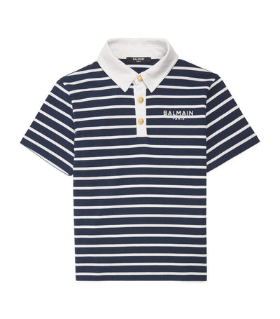 Harrods Balmain Kids Cotton Stripe Polo Shirt (6-14 Years)- Buy online at McGrocer