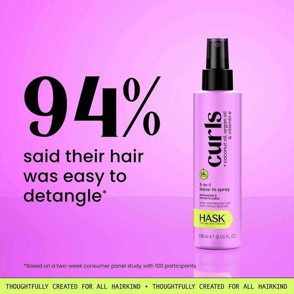 Hask Curl Care leave-in spray 175ml 2-pack, UK version