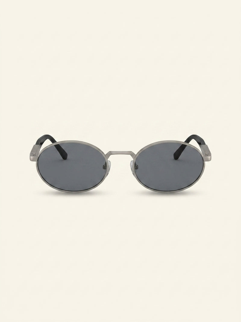 Prada PR 65ZS oval metal sunglasses with gold hardware (British brand)