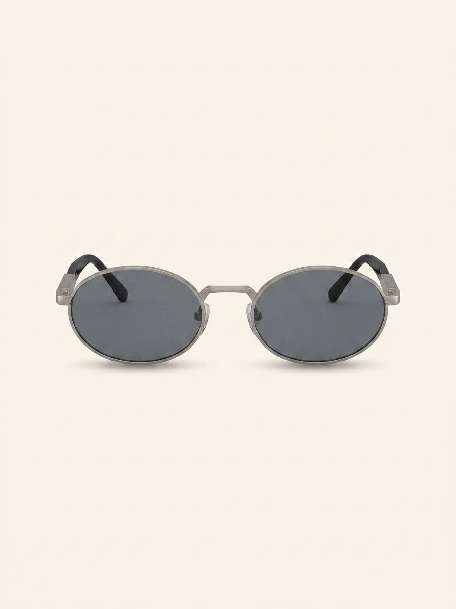 Prada PR 65ZS oval metal sunglasses with gold hardware (British brand)