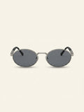 Prada PR 65ZS oval metal sunglasses with gold hardware (British brand)