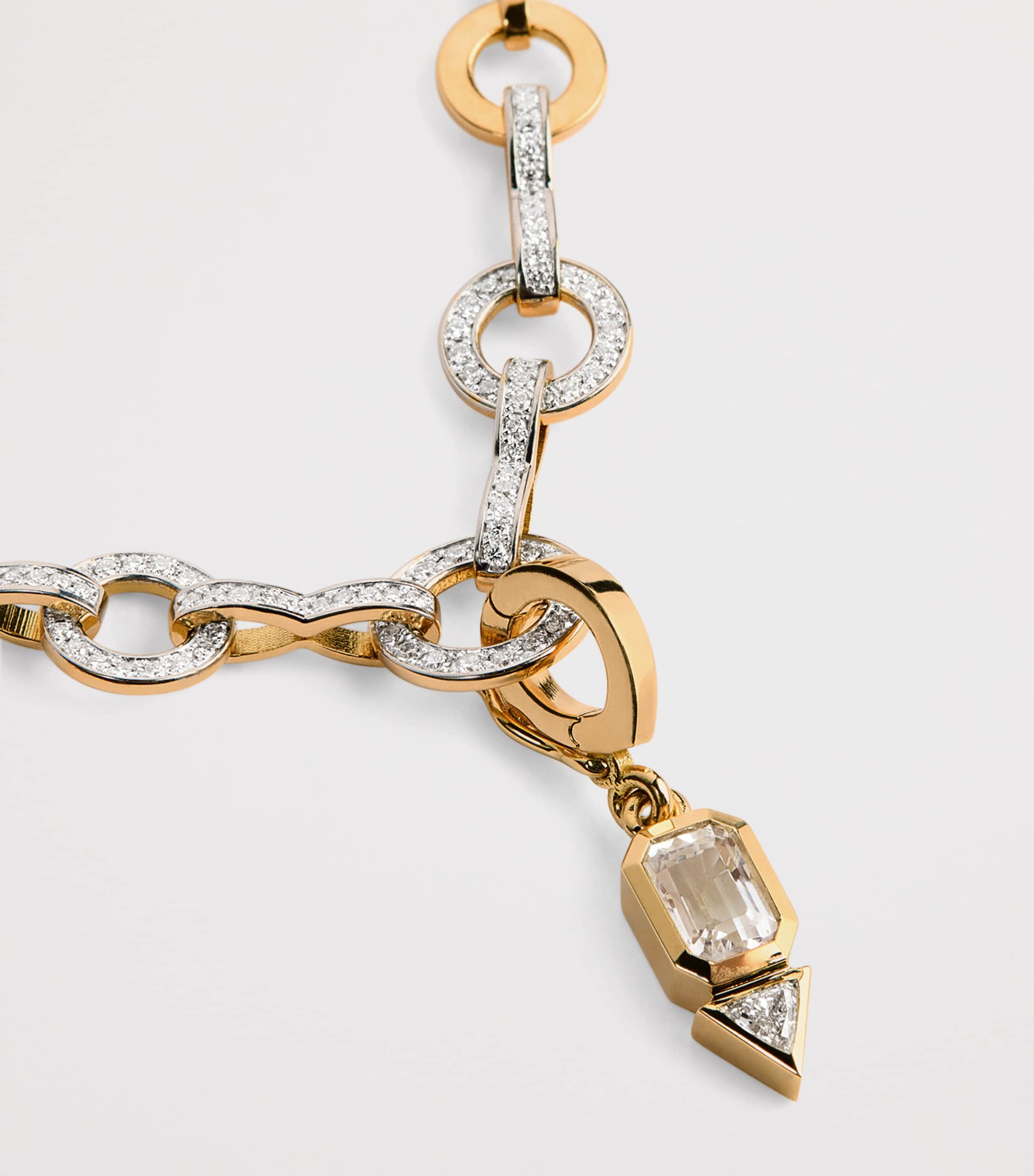Azlee yellow gold June charm with moonstone and diamond - British product