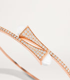 Marli New York Cleo midi bracelet in rose gold with diamond and agate, UK version