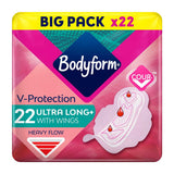 Bodyform Cour-V Ultra Long Sanitary Towels Wings 22 pack GOODS Boots   