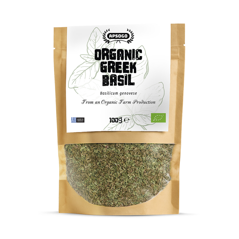 APSOGO organic dried basil 100g - British product