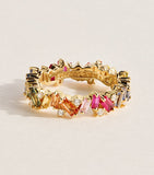 Suzanne Kalan Frenzy Eternity Ring rainbow sapphire diamond - British product