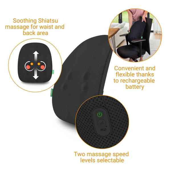 Medisana MC 500 cordless shiatsu back massager, UK version