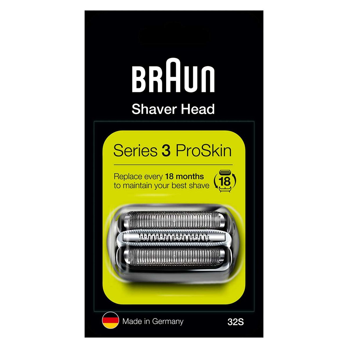 Braun Series 3 Electric Shaver Head Replacement - Silver 32S Men's Toiletries Boots   