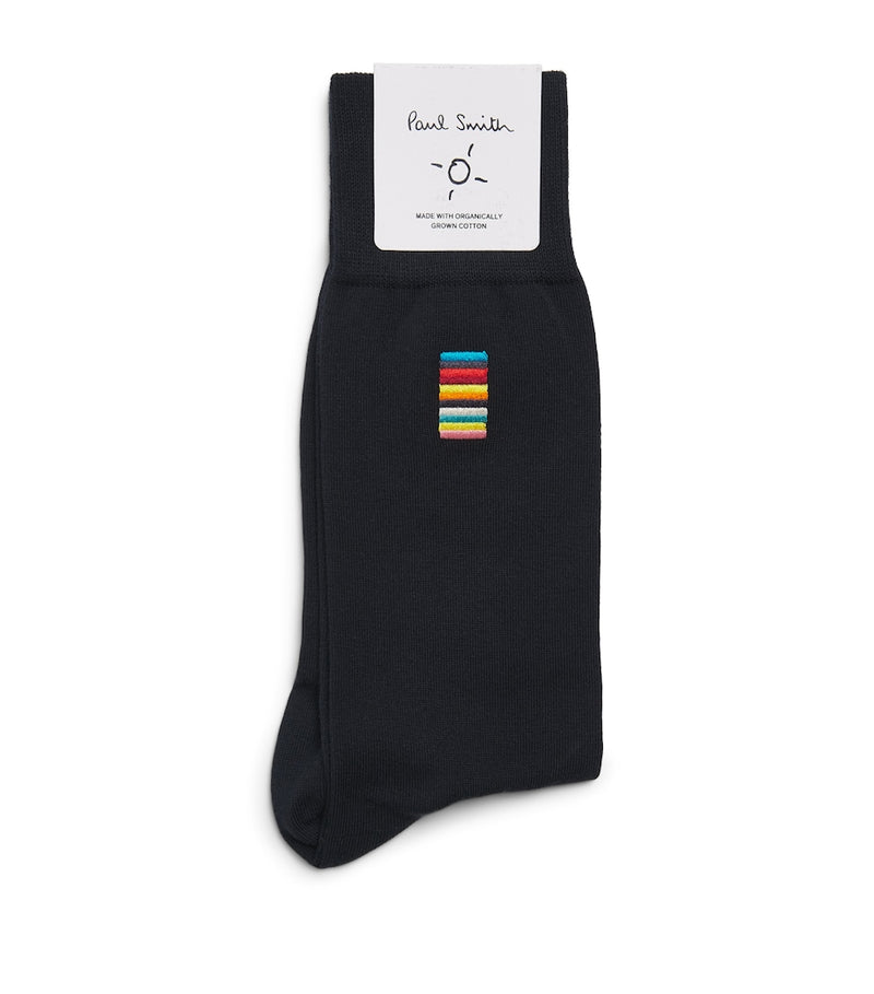 Paul Smith Embroidered Signature Stripe Socks (British brand)