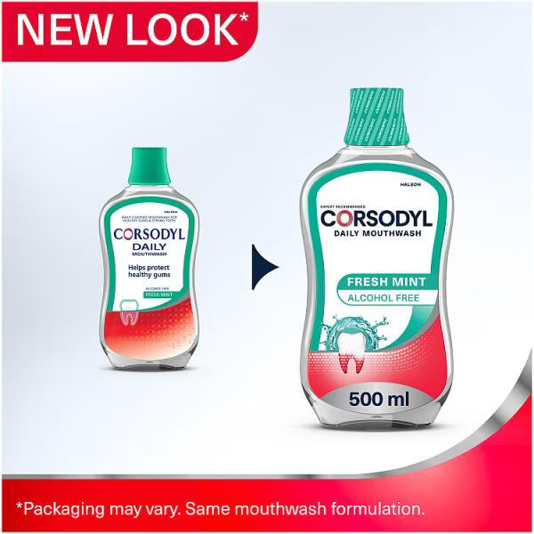Corsodyl Fresh Mint Mouthwash 500ml - British product