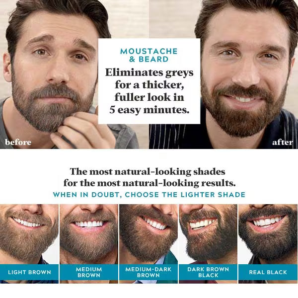Just for Men Beard Gel Real Black 28g Kit , UK version