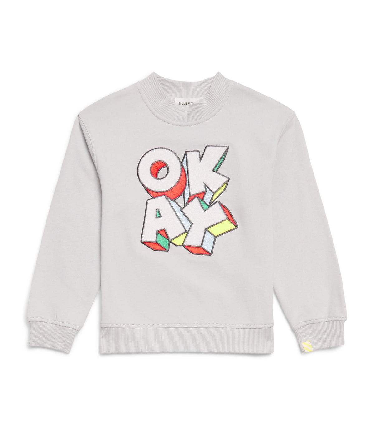 Billieblush cotton sweatshirt with OKAY motif for children 4-10 years - British product