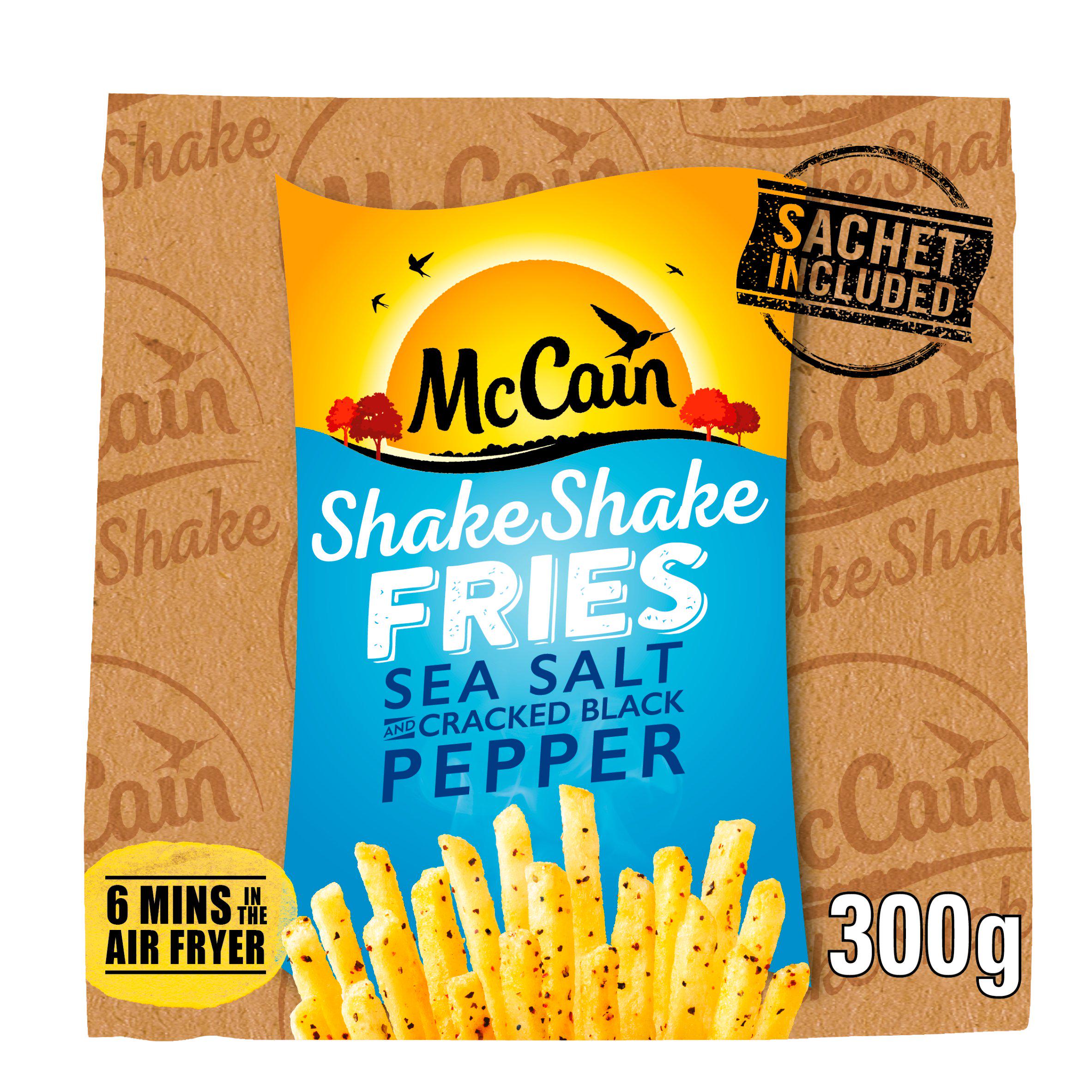 McCain Shake Shake Fries Sea Salt and Cracked Black Pepper 303g GOODS Sainsburys   