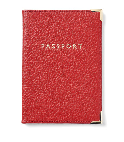 Harrods Aspinal Of London Leather Passport Cover H14cm x W9.5cm- Buy online at McGrocer