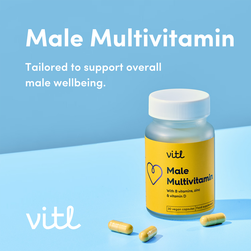 Vitl male multivitamin 30 capsules - British product
