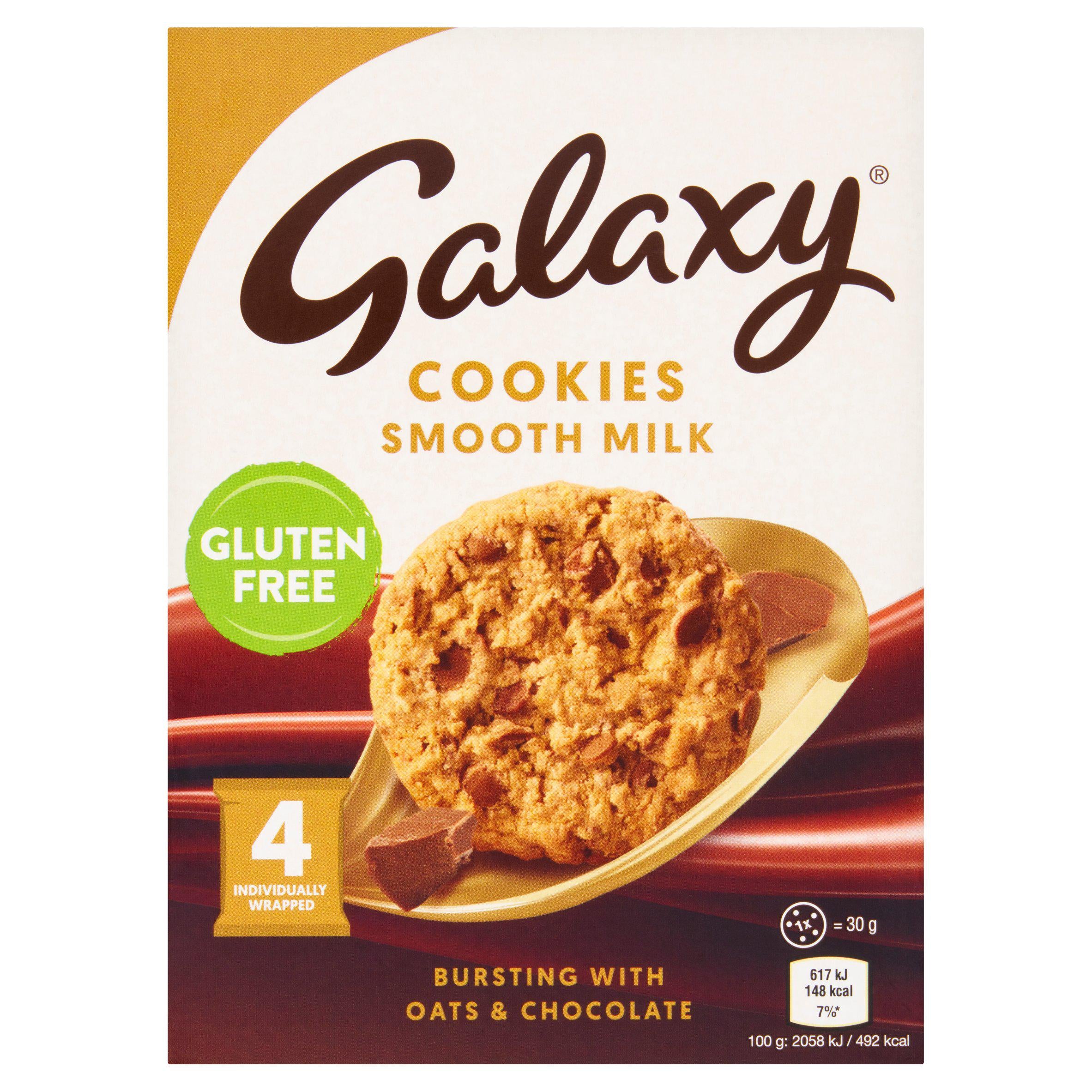 Galaxy Smooth Milk Cookies 4x30g GOODS Sainsburys   