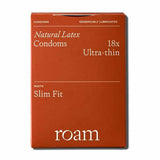 Roam Ultra Thin Condoms Slim Fit 18 pack, imported from the UK
