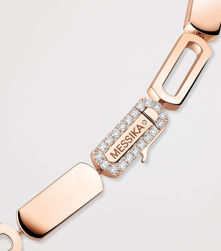 Messika Imperial Move pink gold diamond necklace 6.40ct, imported from the UK