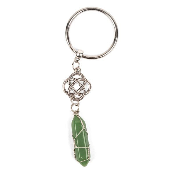 Myga Keyring - Eternal Knot & Aventurine