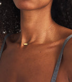 Astrid & Miyu yellow gold plain pendant necklace, UK version