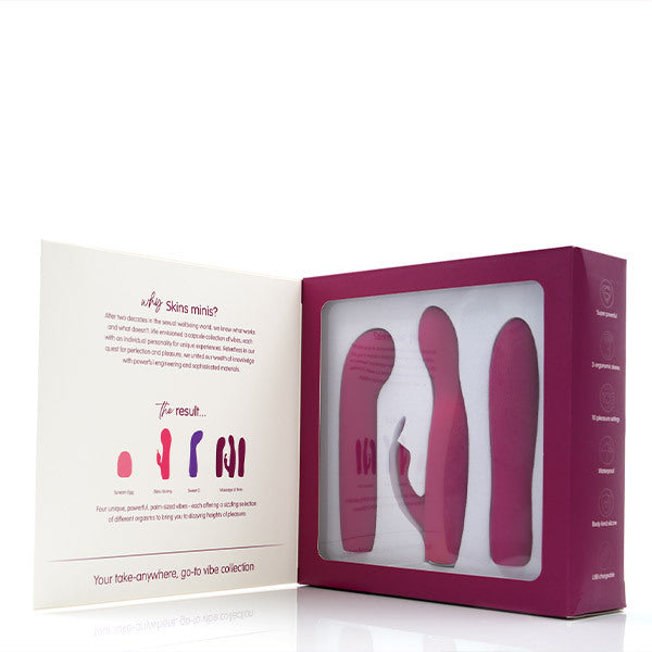 Skins Massage A Trois vibrator set with three covers, UK version