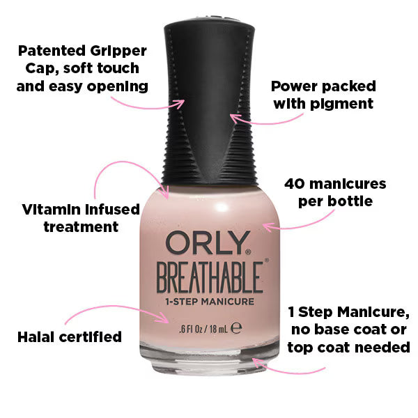 Orly Breathable Nail Polish Sheer Luck 18ml (British brand)