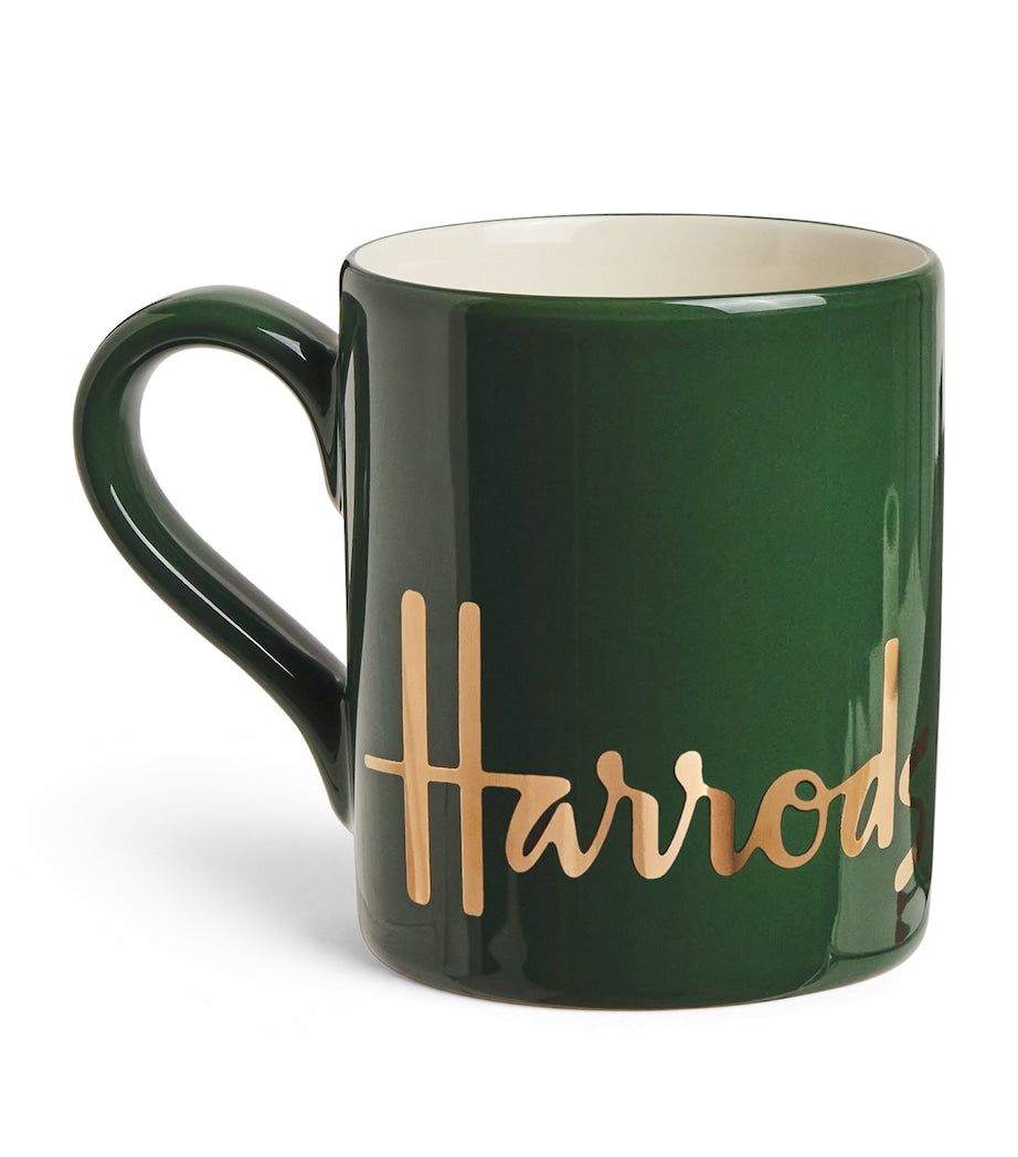 Harrods logo mug ceramic gold foil - British product