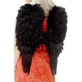 Smiffys feather angel wings black 50cmx60cm - British product