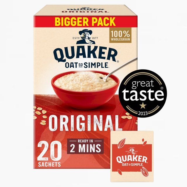 Quaker Oat So Simple Family Pack Original Porridge Sachets Cereal   20 per pack Cereals M&S   