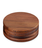 Le Creuset acacia wood trivet set of 4 - British product