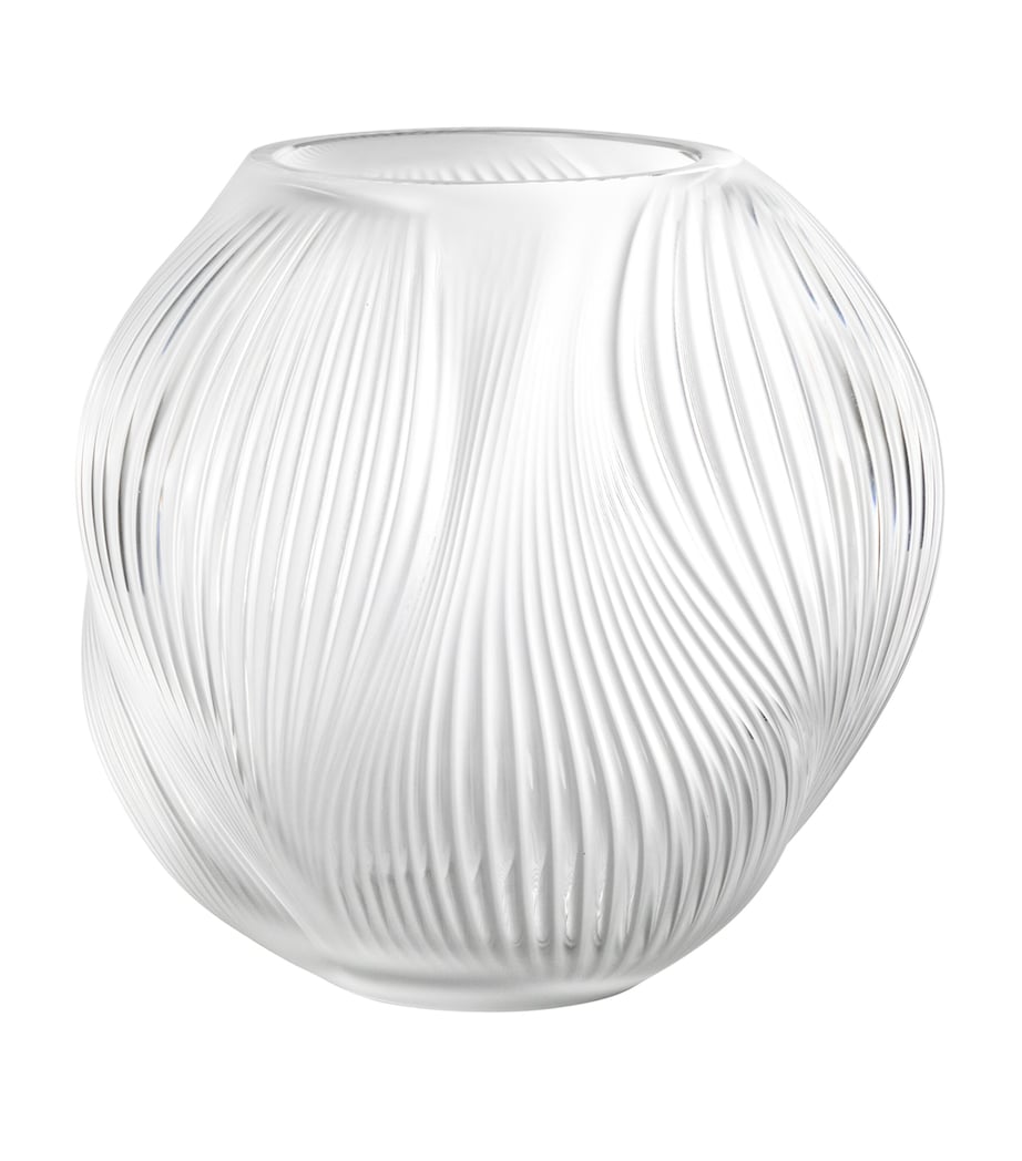 Lalique small crystal Alizé vase 17cm (British brand)