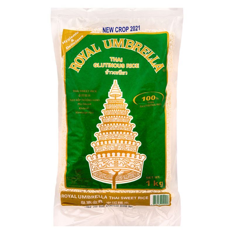 Royal Umbrella Thai glutinous rice 1kg (British brand)