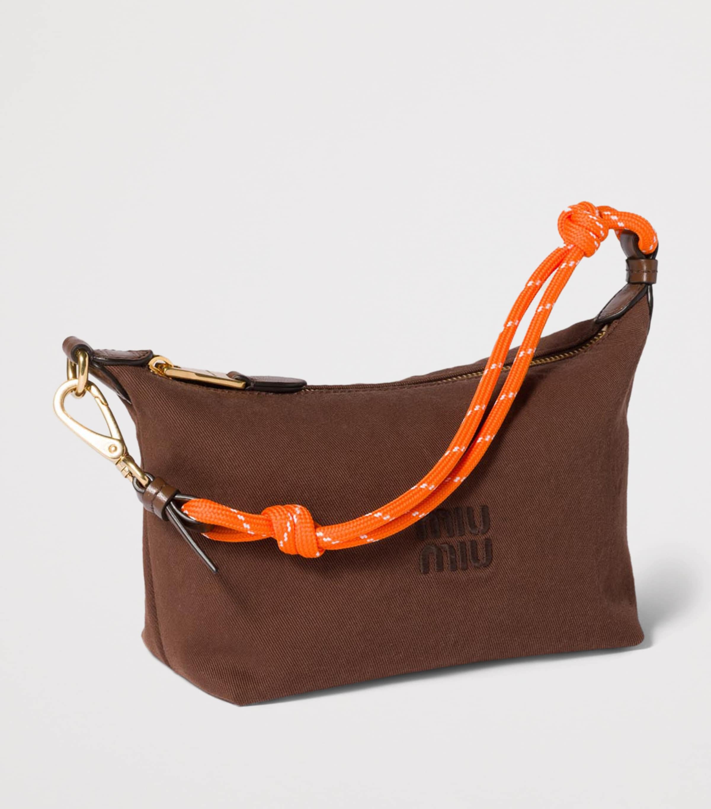 Miu Miu gabardine pouch with detachable strap 14x18.5x10cm, imported from the UK