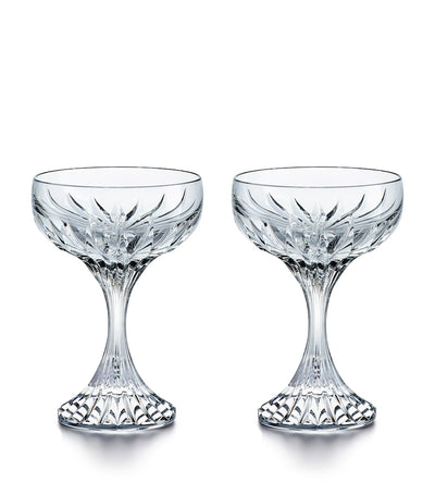 Baccarat Massena Coupe Sett med 2 champagneglass