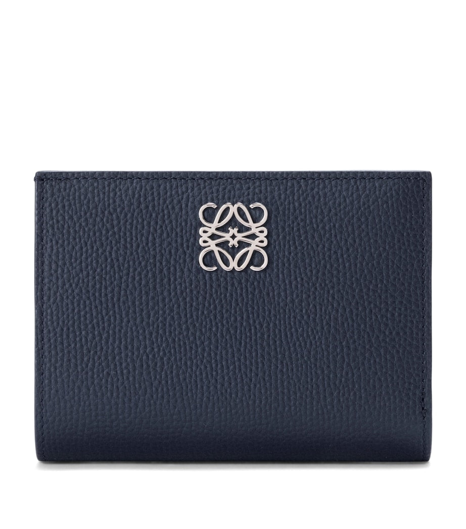 LOEWE compact wallet grained calfskin Anagram motif (British brand)