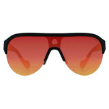 Moncler ML0049 unisex sunglasses matte black red mirror (British brand)
