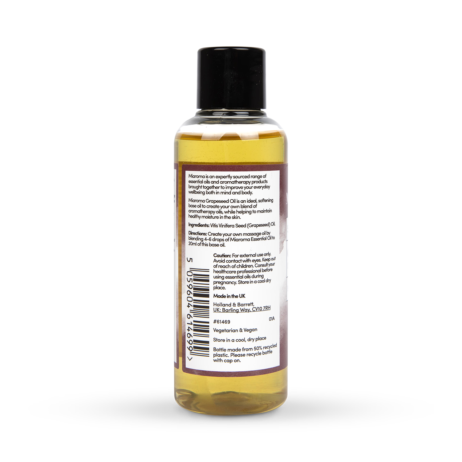 Miaroma Grapeseed Base Oil Pure Grape Seed 100ml, imported from the UK