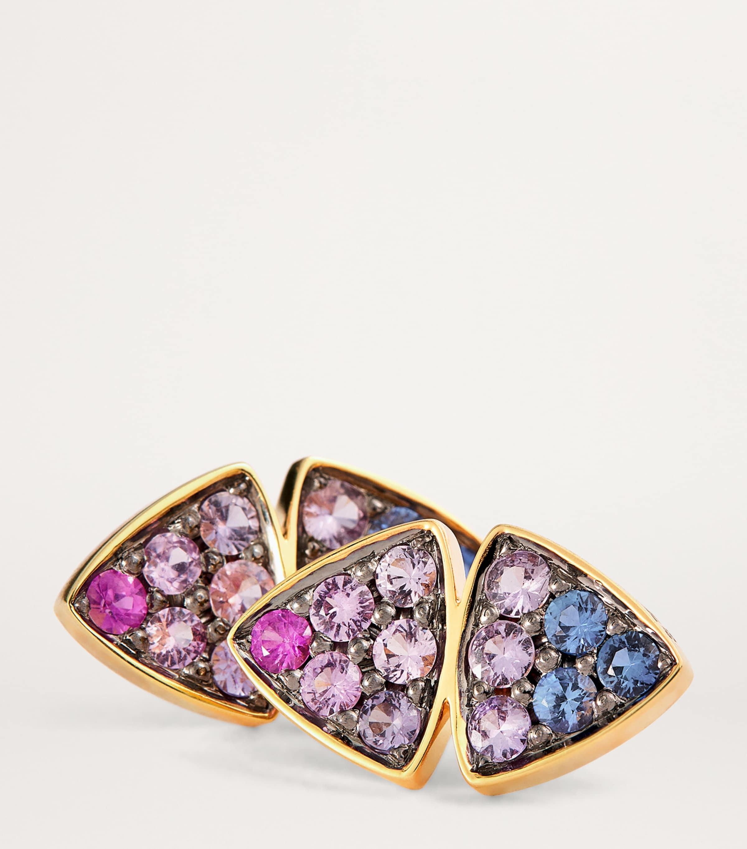 Emily P. Wheeler yellow gold sapphire stud earrings - British product