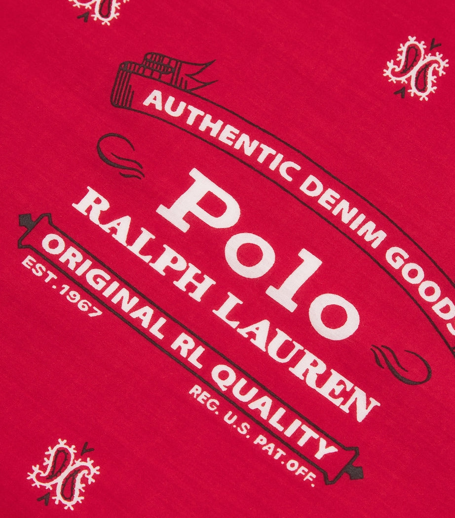 Ralph Lauren cotton logo bandana scarf (British brand)