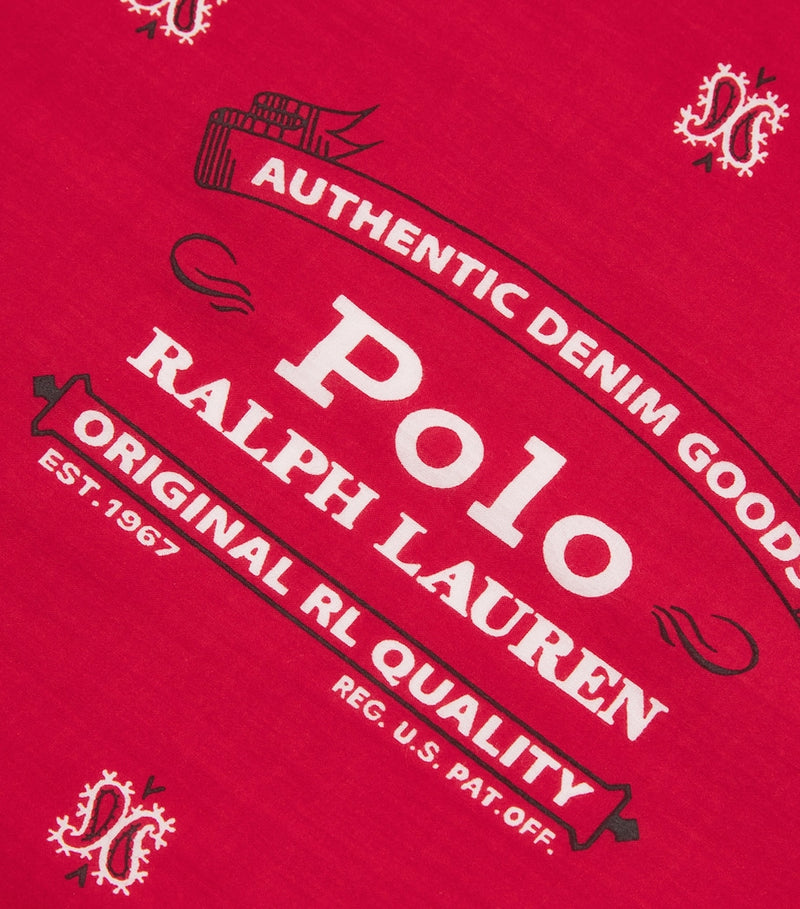 Ralph Lauren cotton logo bandana scarf (British brand)