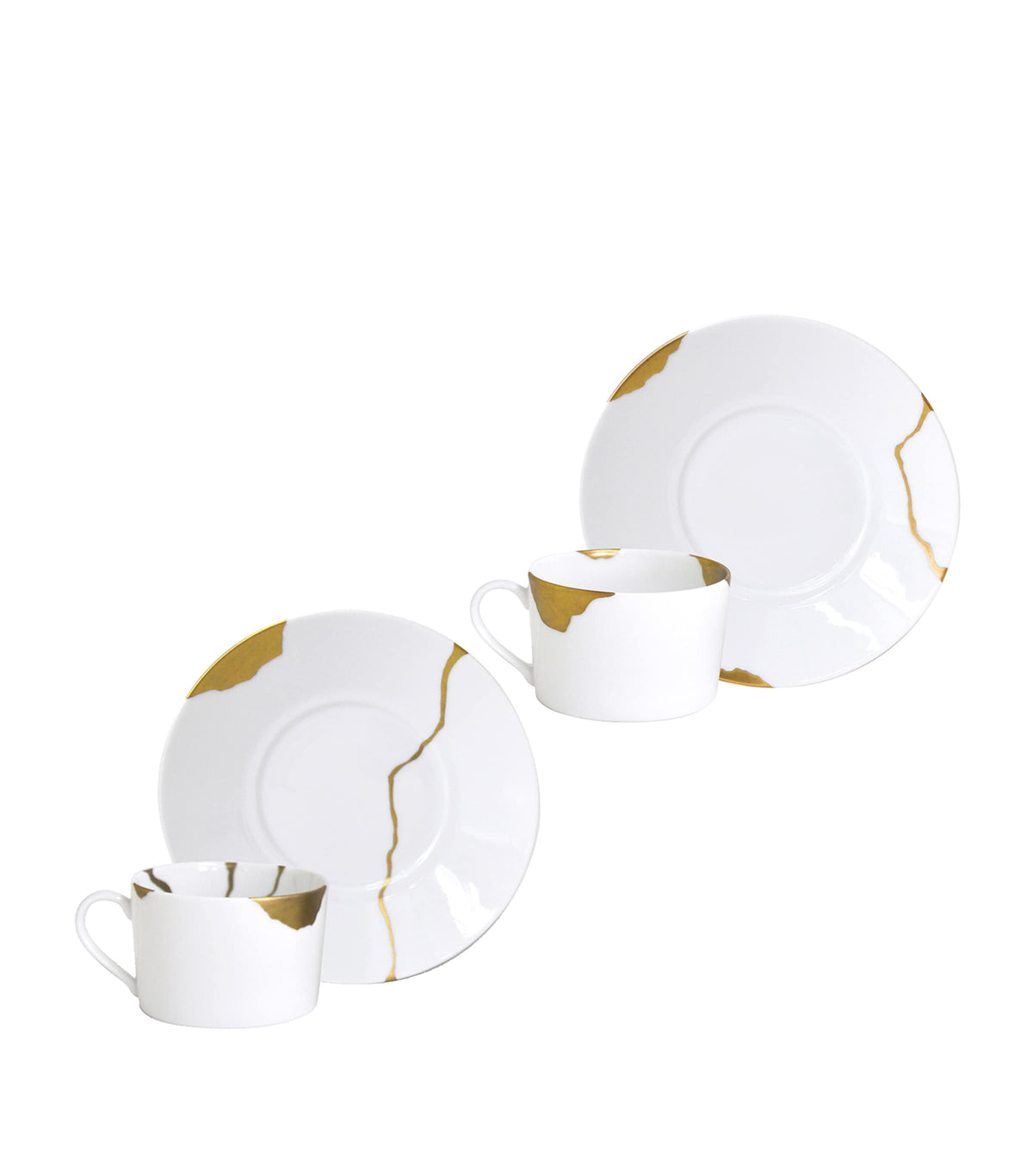 Bernardaud Kintsugi breakfast cups and saucers set of 2 - British product