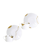 Bernardaud Kintsugi breakfast cups and saucers set of 2 - British product
