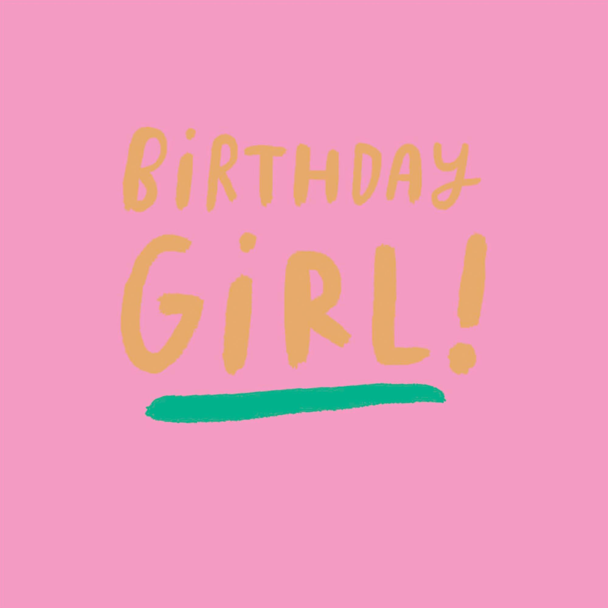 Sainsbury's Birthday Girl Card Neon Greeting Card GOODS Sainsburys   