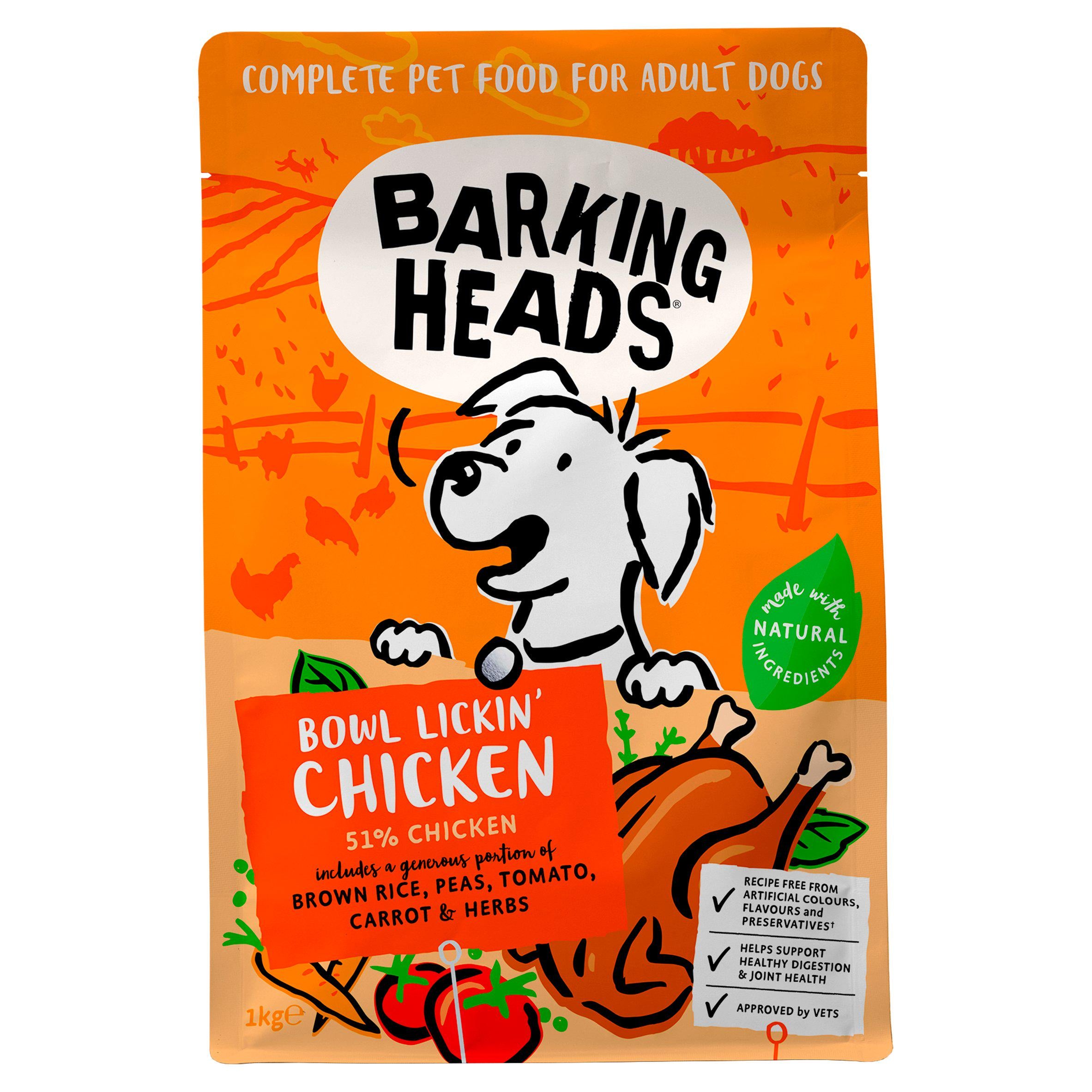 Barking Heads Tender Loving Care Natural Adult Dog Food Chicken 1kg Dry dog food Sainsburys   