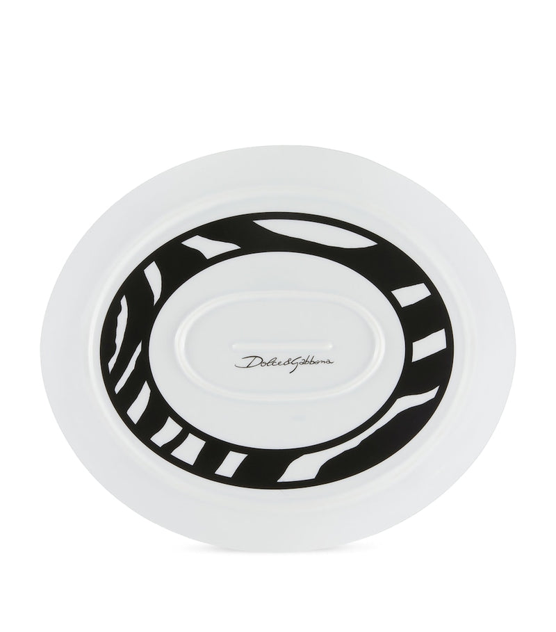 Dolce&Gabbana serving plate zebra design 45.5cm - British product