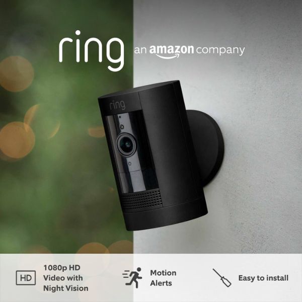 Ring outdoor security camera Stick Up Cam Black - British product