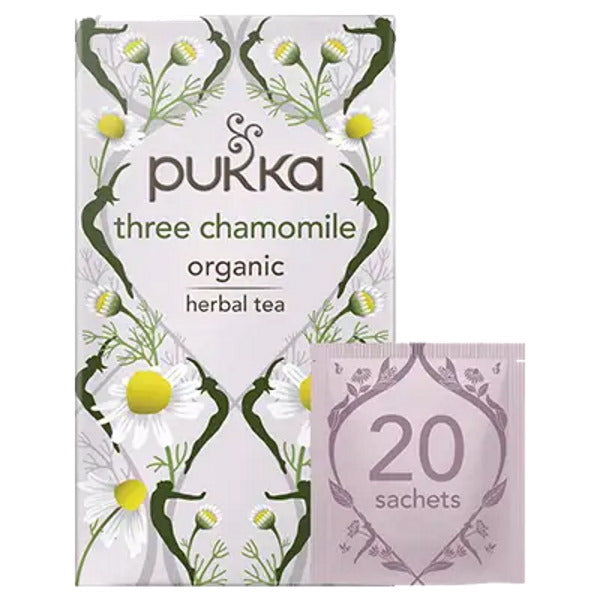 Pukka herbal tea Three Chamomile 20 teabags (British brand)