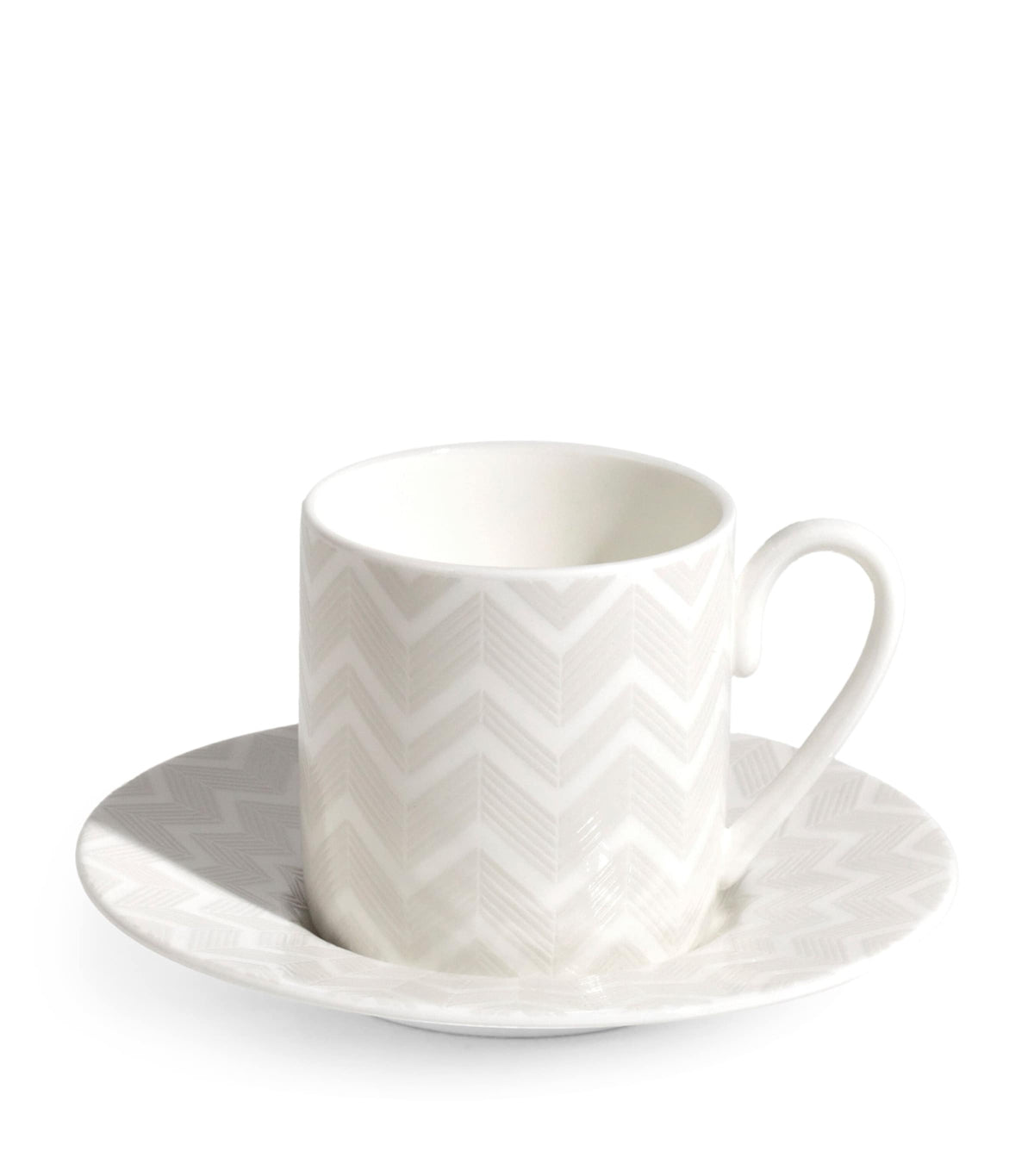 Missoni Home zigzag coffee cup and saucer, imported from the UK